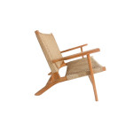 Πολυθρόνα Crosy pakoworld teak ξύλο σε φυσική απόχρωση 71x81x75εκ