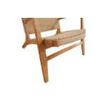 Πολυθρόνα Crosy pakoworld teak ξύλο σε φυσική απόχρωση 71x81x75εκ