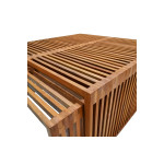 Τραπέζι Tinnie I pakoworld σετ 2τεμ teak ξύλο σε φυσική απόχρωση