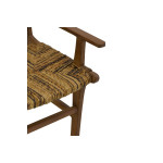 Πολυθρόνα Refane pakoworld φυσικό teak ξύλο-ψάθα 55x60x85εκ