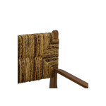 Πολυθρόνα Refane pakoworld φυσικό teak ξύλο-ψάθα 55x60x85εκ