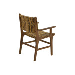 Πολυθρόνα Refane pakoworld φυσικό teak ξύλο-ψάθα 55x60x85εκ