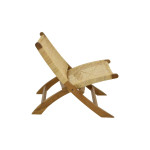 Πολυθρόνα Jerenze pakoworld φυσικό teak ξύλο-φυσικό rattan 65x78x68εκ