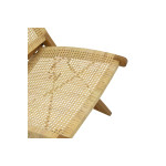 Πολυθρόνα Jerenze pakoworld φυσικό teak ξύλο-φυσικό rattan 65x78x68εκ