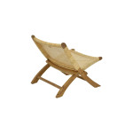Πολυθρόνα Jerenze pakoworld φυσικό teak ξύλο-φυσικό rattan 65x78x68εκ