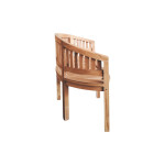 Καναπές τριθέσιος Coren pakoworld φυσικό teak ξύλο 150x61x87εκ