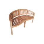 Καναπές τριθέσιος Coren pakoworld φυσικό teak ξύλο 150x61x87εκ