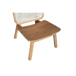 Πολυθρόνα Viborg pakoworld φυσικό teak ξύλο-φυσικό rattan 60x75x87εκ