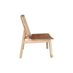 Πολυθρόνα Viborg pakoworld φυσικό teak ξύλο-φυσικό rattan 60x75x87εκ