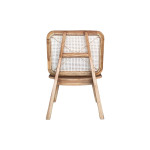 Πολυθρόνα Viborg pakoworld φυσικό teak ξύλο-φυσικό rattan 60x75x87εκ