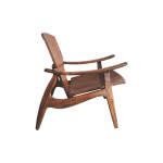 Πολυθρόνα Brazin pakoworld καρυδί teak ξύλο 72x71x77εκ