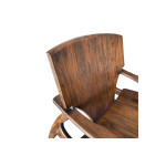 Πολυθρόνα Brazin pakoworld καρυδί teak ξύλο 72x71x77εκ