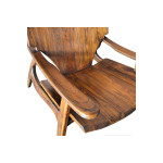 Πολυθρόνα Brazin pakoworld καρυδί teak ξύλο 72x71x77εκ