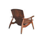 Πολυθρόνα Brazin pakoworld καρυδί teak ξύλο 72x71x77εκ
