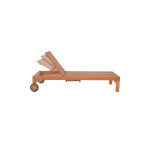 Ξαπλώστρα Sunnie pakoworld meranti ξύλο σε φυσική απόχρωση 200x65x35εκ