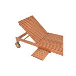 Ξαπλώστρα Sunnie pakoworld meranti ξύλο σε φυσική απόχρωση 200x65x35εκ