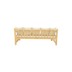 Καναπές Roziana pakoworld φυσικό teak ξύλο 210x100x80εκ