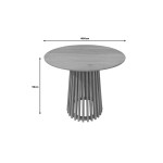 Τραπέζι μπαρ Kenda pakoworld mindi ξύλο σε φυσική απόχρωση Φ60x90εκ