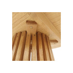 Τραπέζι μπαρ Kenda pakoworld mindi ξύλο σε φυσική απόχρωση Φ60x90εκ