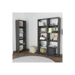 Βιβλιοθήκη Rabuku pakoworld σε ανθρακί απόχρωση 146x22x160εκ