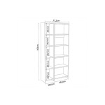 Βιβλιοθήκη Alkathi pakoworld σε oak απόχρωση 77x22x160εκ