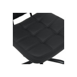 Καρέκλα γραφείου Sedia pakoworld pu σε μαύρη απόχρωση 50x50x75-85εκ