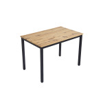 Τραπέζι Witte pakoworld MDF/Metal σε sonoma απόχρωση με μαύρο πόδι 110x70x76εκ