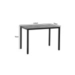 Τραπέζι Witte pakoworld MDF/Metal σε sonoma απόχρωση με μαύρο πόδι 110x70x76εκ