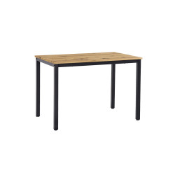 Τραπέζι Witte pakoworld MDF/Metal σε sonoma απόχρωση με μαύρο πόδι 110x70x76εκ