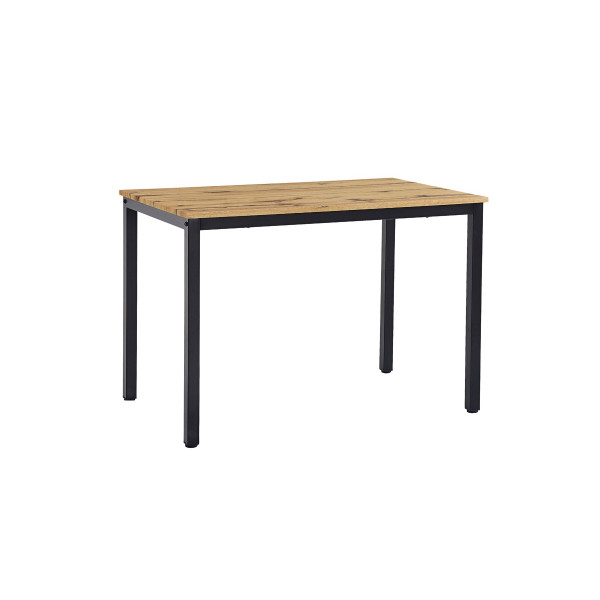 Τραπέζι Witte pakoworld MDF/Metal σε sonoma απόχρωση με μαύρο πόδι 110x70x76εκ