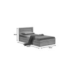 Κρεβάτι Olympus pakoworld με συρτάρι σε φυσική απόχρωση 100x200εκ