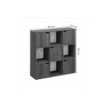 Βιβλιοθήκη Bookel pakoworld σε καρυδί απόχρωση 88.5x27.5x89.3εκ