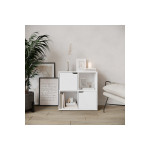 Βιβλιοθήκη Bookel pakoworld σε λευκή απόχρωση 59.6x27.5x60.4εκ