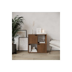 Βιβλιοθήκη Bookel pakoworld σε καρυδί απόχρωση 59.6x27.5x60.4εκ