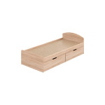 Κρεβάτι Regan pakoworld με συρτάρια σε oak απόχρωση 90x200εκ