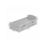 Κρεβάτι Regan pakoworld με συρτάρια σε oak απόχρωση 90x200εκ