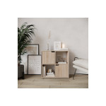 Βιβλιοθήκη Bookel pakoworld σε sonoma απόχρωση 59.6x27.5x60.4εκ