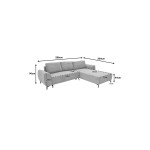 Kαναπές κρεβάτι τριθέσιος αναστρέψιμος Settee pakoworld ύφασμα με αποθηκευτικό χώρο σε μέντα απόχρωση 286x204x93εκ