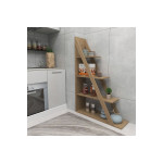 Βιβλιοθήκη Quina pakoworld σε oak απόχρωση 100x30x150εκ