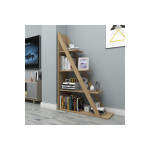Βιβλιοθήκη Quina pakoworld σε oak απόχρωση 100x30x150εκ