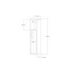 Ντουλάπι-στήλη Μaretto pakoworld σε λευκή απόχρωση 16x14x70εκ