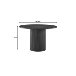 Τραπέζι Mesa pakoworld MDF σε καρυδί απόχρωση Φ120x75εκ