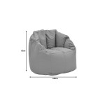 Πολυθρόνα Kerlon pakoworld αδιάβροχο σε γκρι απόχρωση Φ80x65εκ