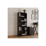 Βιβλιοθήκη Max pakoworld σε ανθρακί απόχρωση 58x23x170εκ