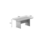 Τραπέζι συνεδριάσεων Amazon pakoworld σε oak απόχρωση 200x100x75εκ