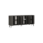 Μπουφές Dune pakoworld σε ανθρακί απόχρωση 181x35x77.4εκ