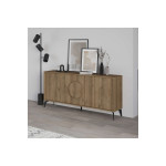 Μπουφές Gora pakoworld σε απόχρωση ανοιχτό καρυδί 180x35.6x82εκ