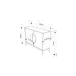 Μπουφές Gora pakoworld σε απόχρωση ανοιχτό καρυδί 110x35.6x82εκ