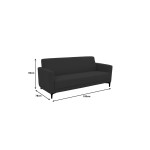 Καναπές τριθέσιος Sidica pakoworld PU σε μπεζ απόχρωση 185x82x81εκ