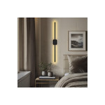 Φωτιστικό τοίχου-απλίκα Senio pakoworld Led μαύρο 75x6x6εκ